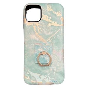 Luxy Lemon - iPhone 11 Pro Max - Mint Holo Marble Battery Case